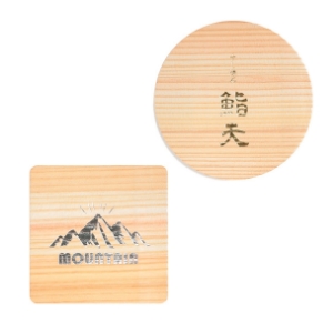 木製箔押しコースター