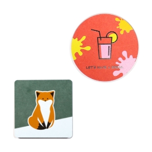 カラー木製コースター