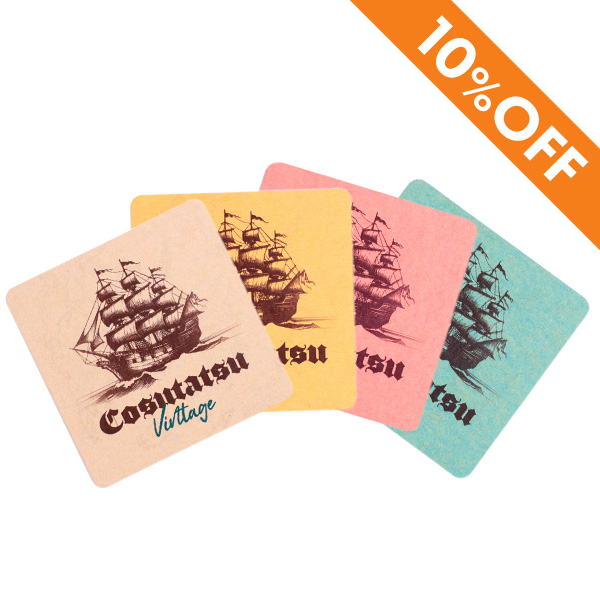 クラフト紙コースター四角