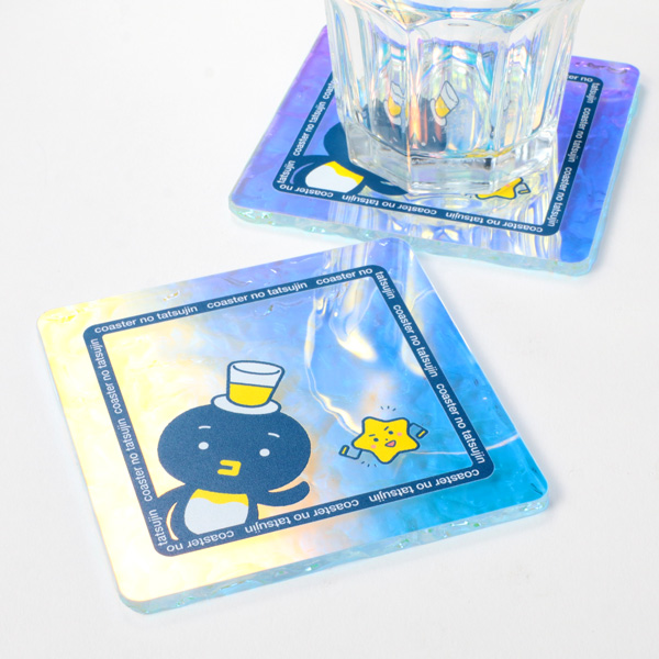 オーロラ水面アクリルコースター四角