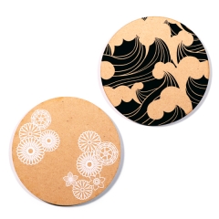 木製コースター印刷（丸型MDF）