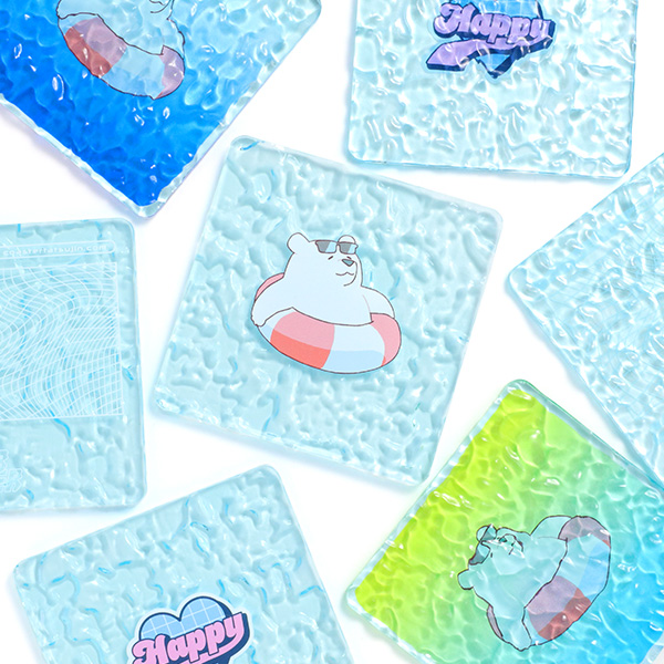 水面アクリルコースター四角｜1枚から